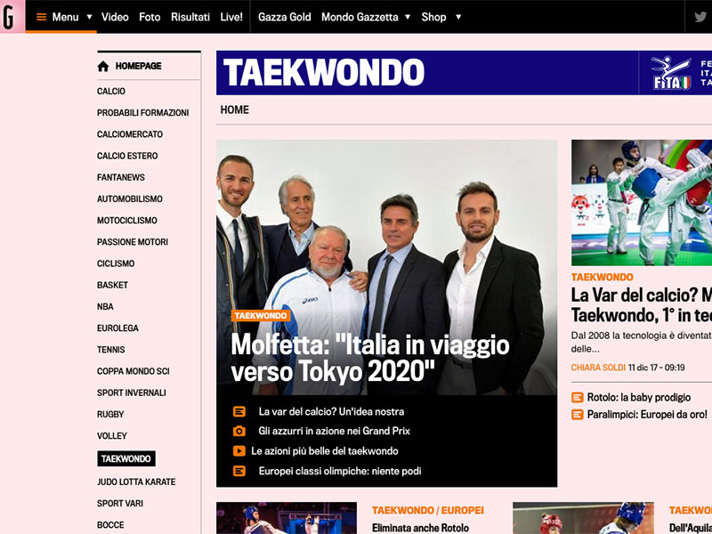 Il Taekwondo approda sul sito de La Gazzetta dello Sport!